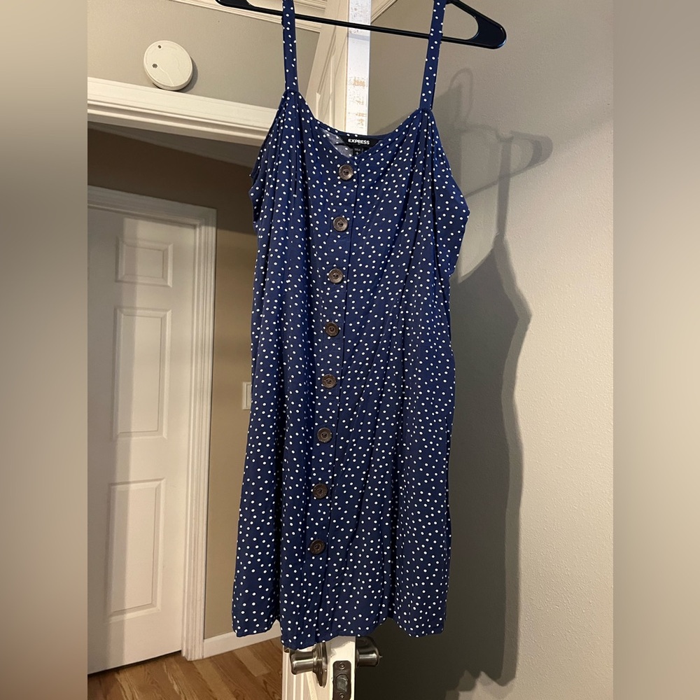 Cute blue summer dress.